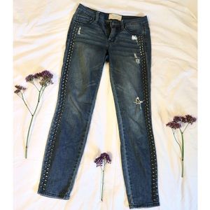 Studded Skinny Jean- ankle cropped
